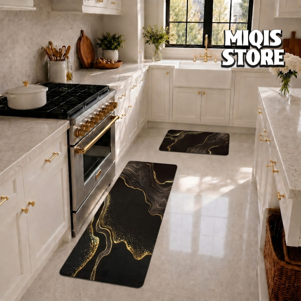 Anti Slip Water Absorbent Runner With Mat (Large Design 9)