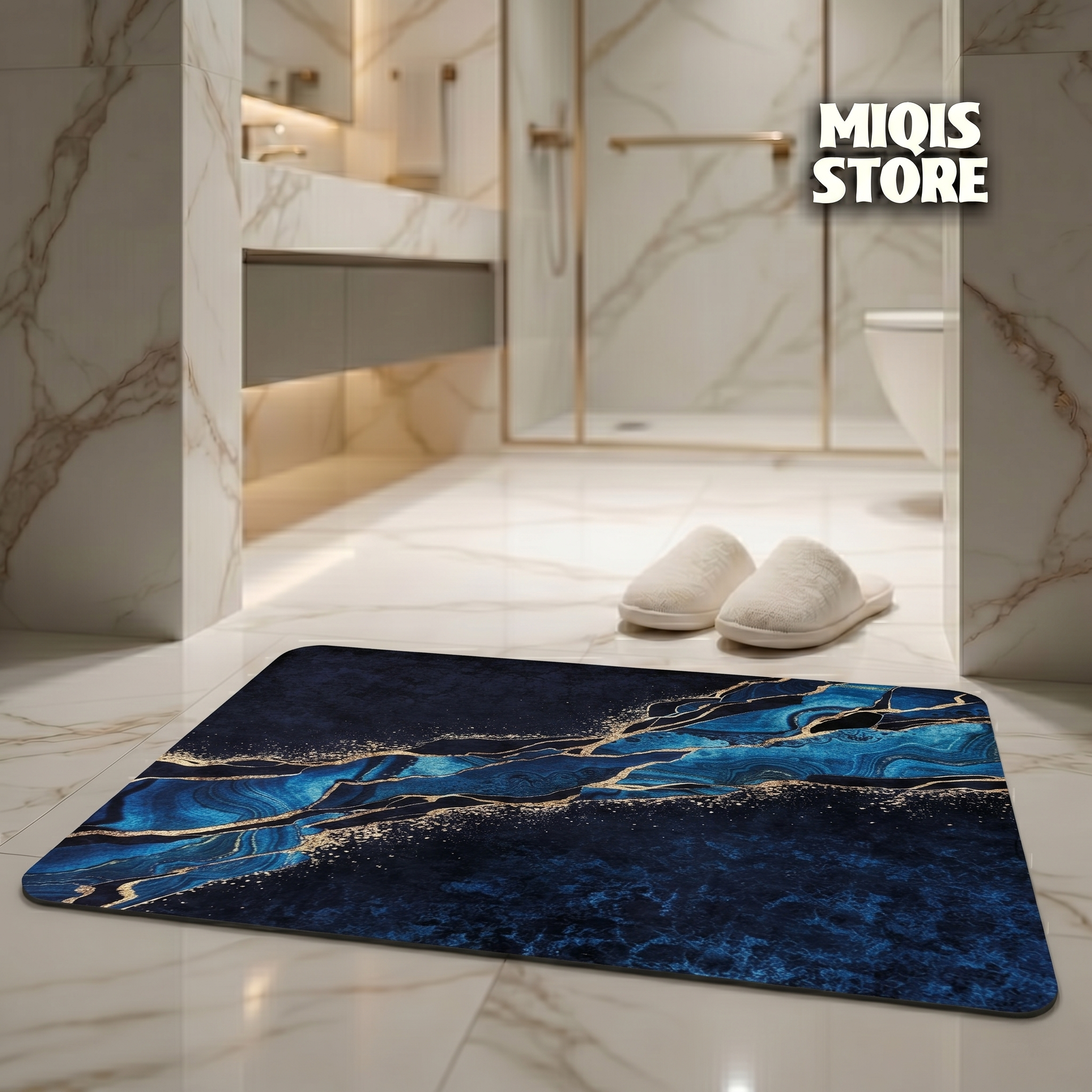 2 Pcs Water Absorbent Anti-Slip Mat (2x1.25 ft)