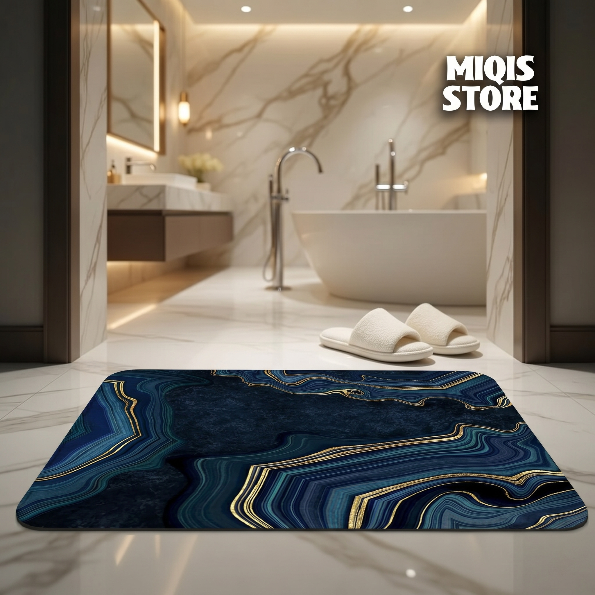 2 Pcs Water Absorbent Anti-Slip Mat (2x1.25 ft)