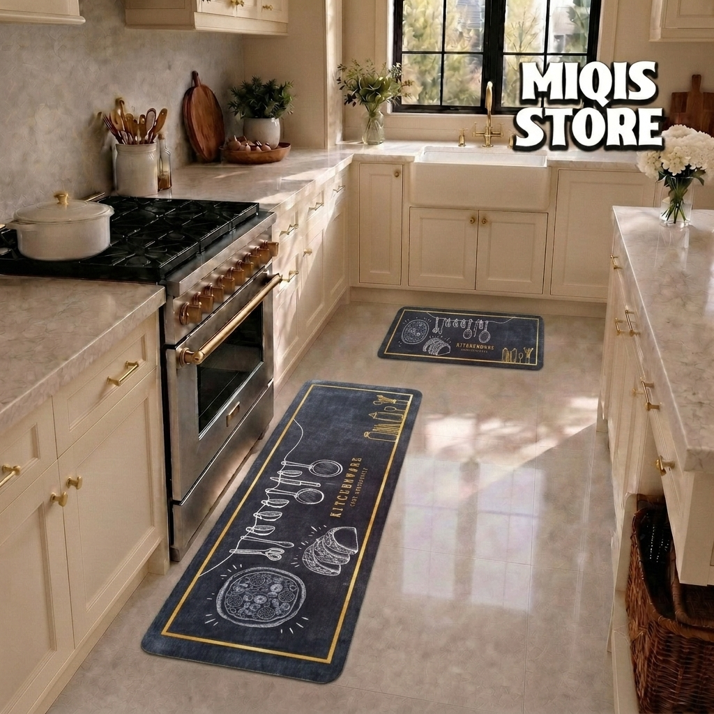Anti Slip Water Absorbent Runner With Mat (Medium Design 79)