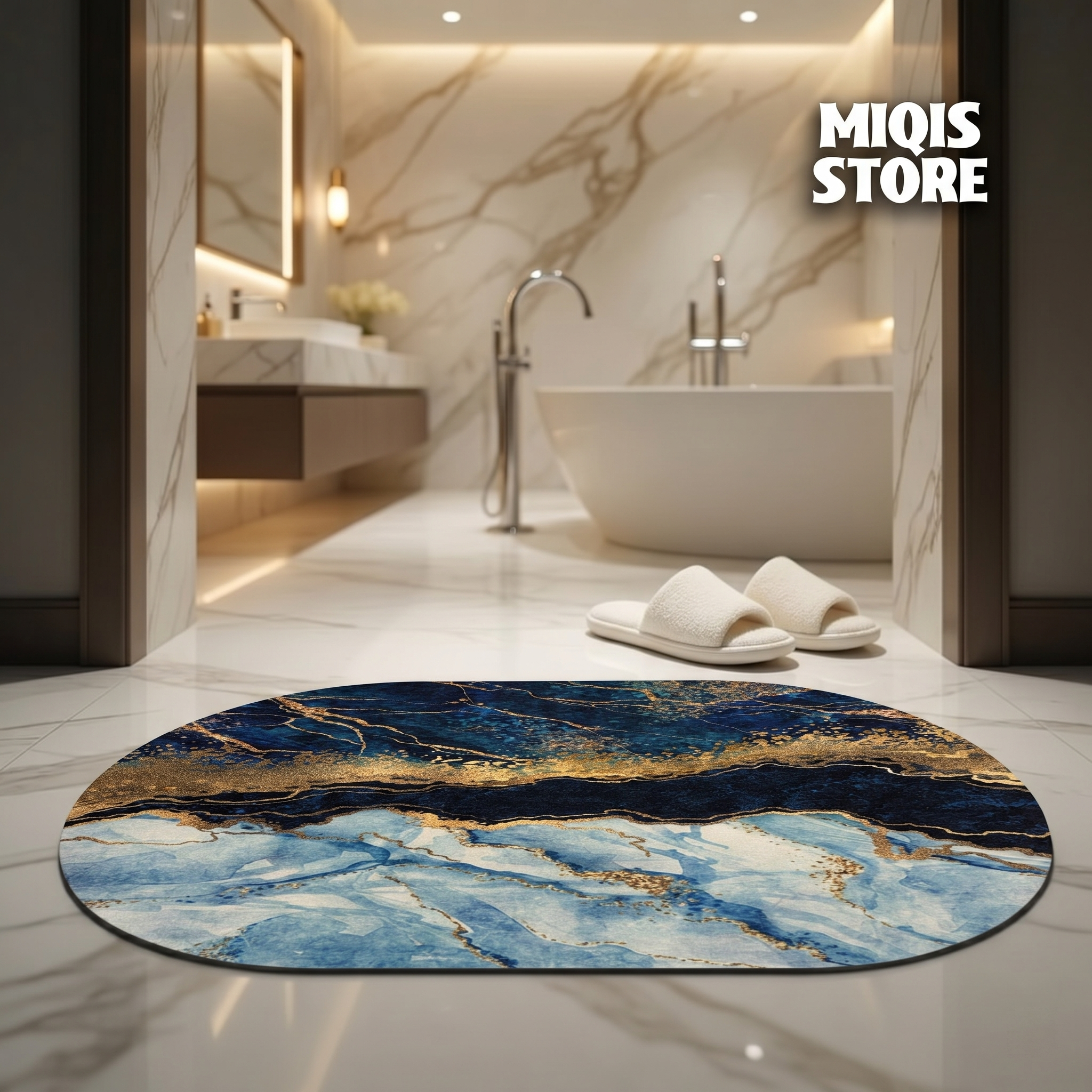 2 Pcs Water Absorbent Anti-Slip Mat (2x1.25 ft)