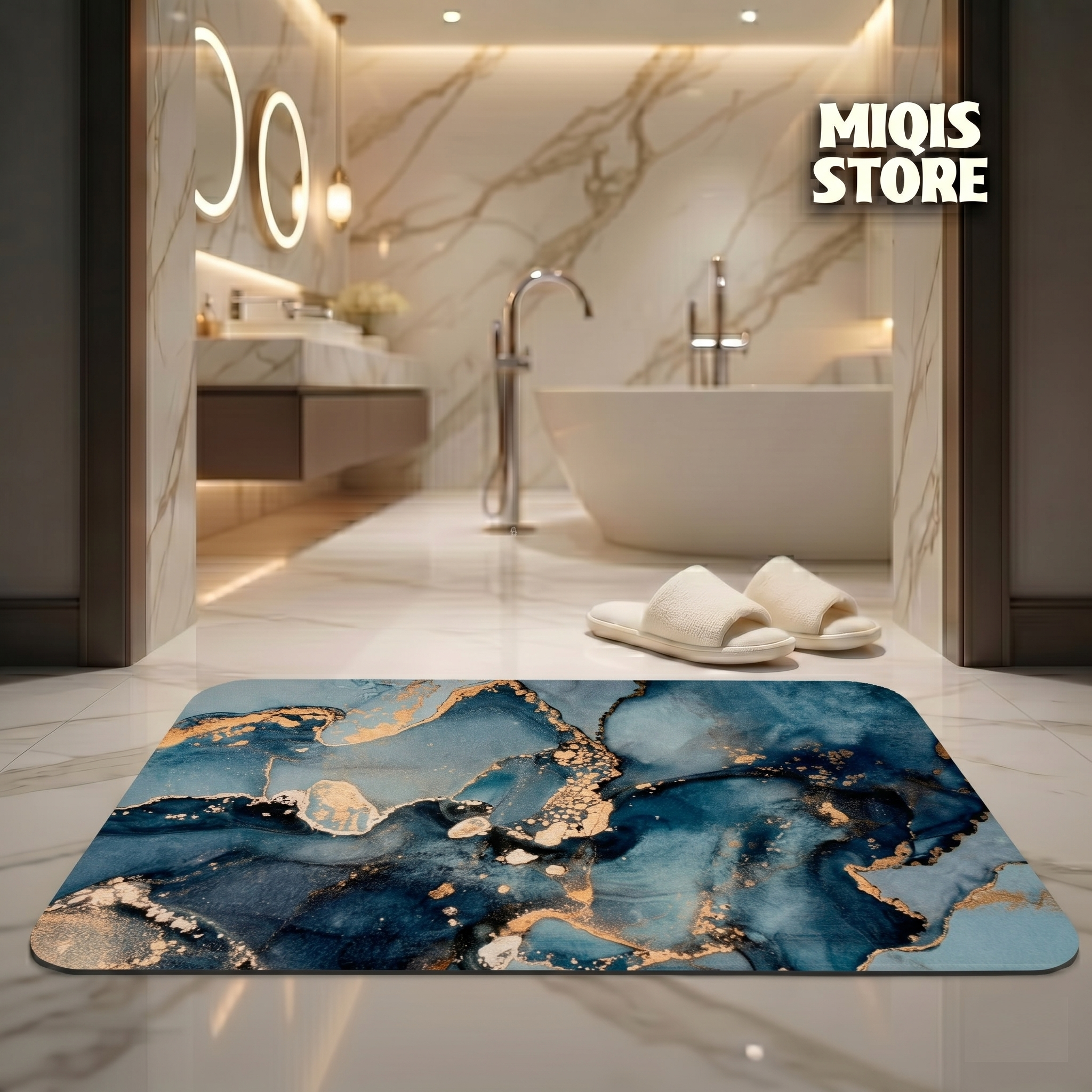 2 Pcs Medium Size Water Absorbent Anti-Slip Mat (2x1.25 ft)