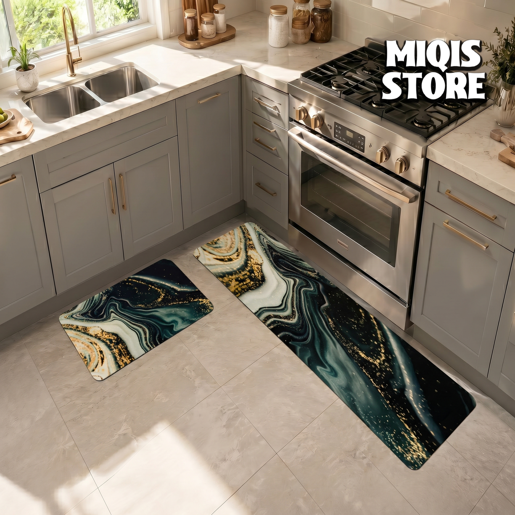 Anti Slip Water Absorbent Runner With Mat