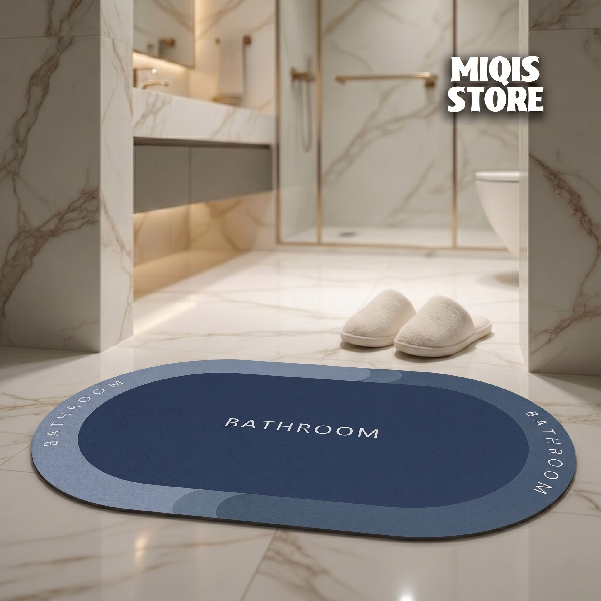 2 Pcs Medium Size Water Absorbent Anti-Slip Mat (2x1.25 ft)