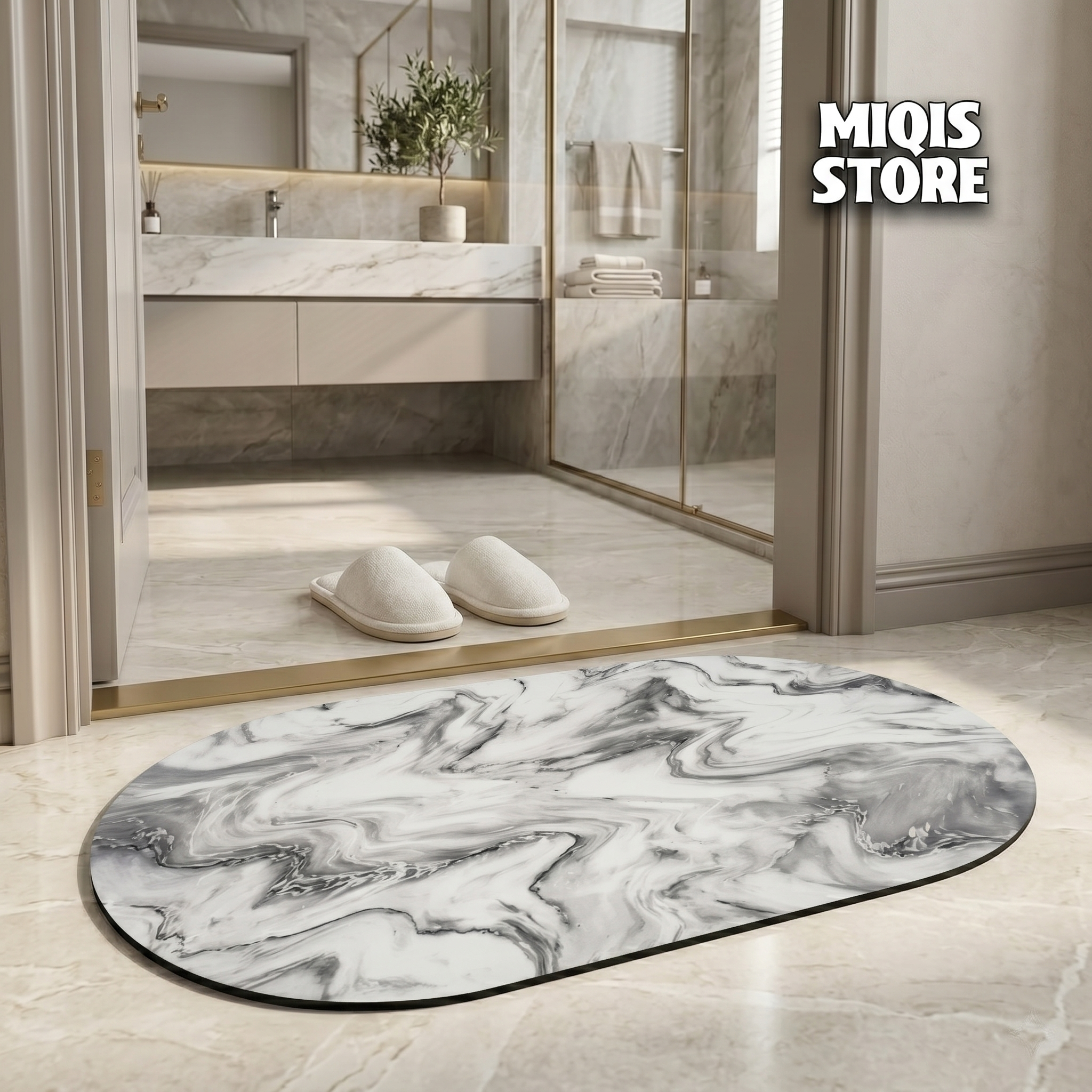 2 Pcs Medium Size Water Absorbent Anti-Slip Mat (2x1.25 ft)
