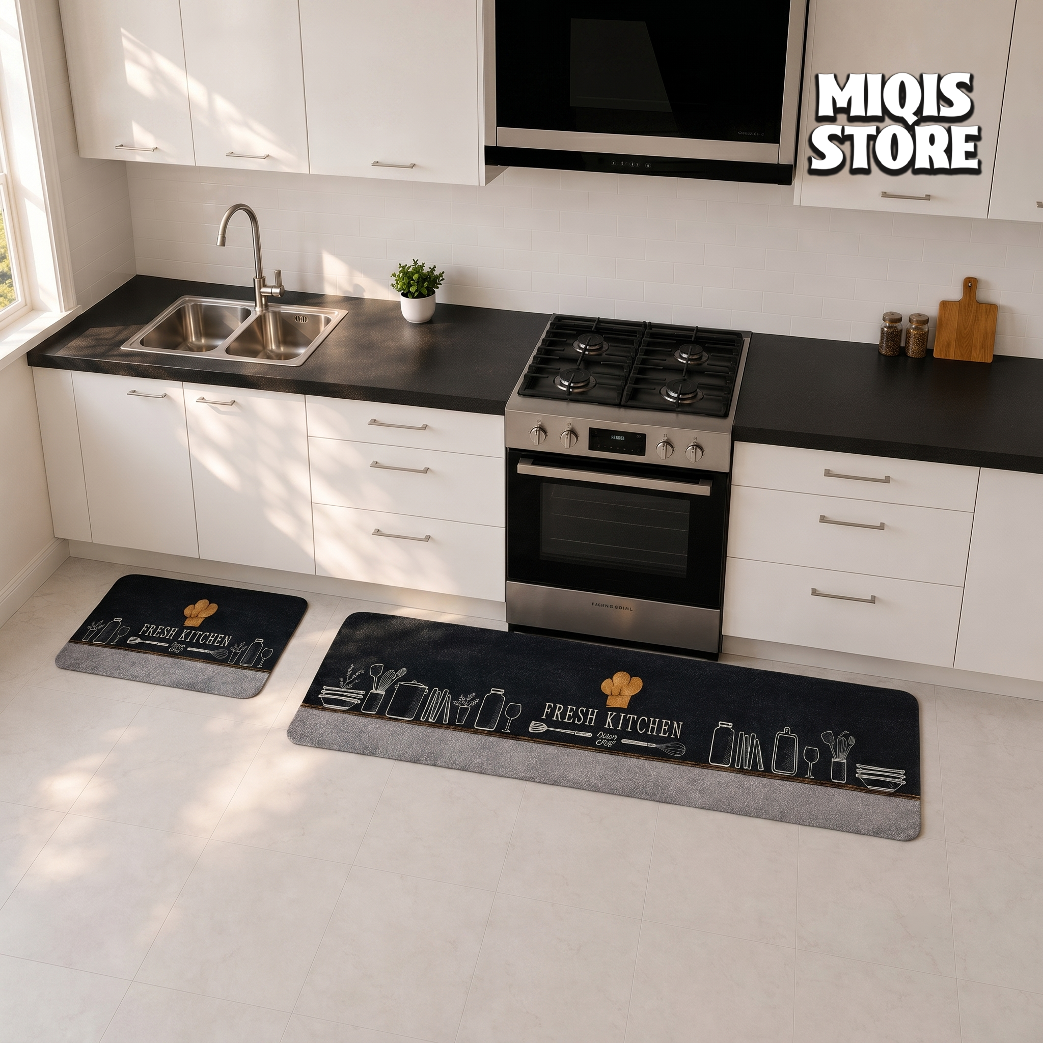 Anti Slip Water Absorbent Runner With Mat