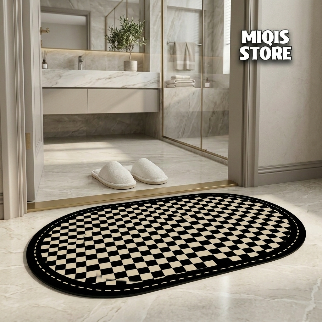2 Pcs Large Size Water Absorbent Anti-Slip Mat (2.25x1.5 ft)