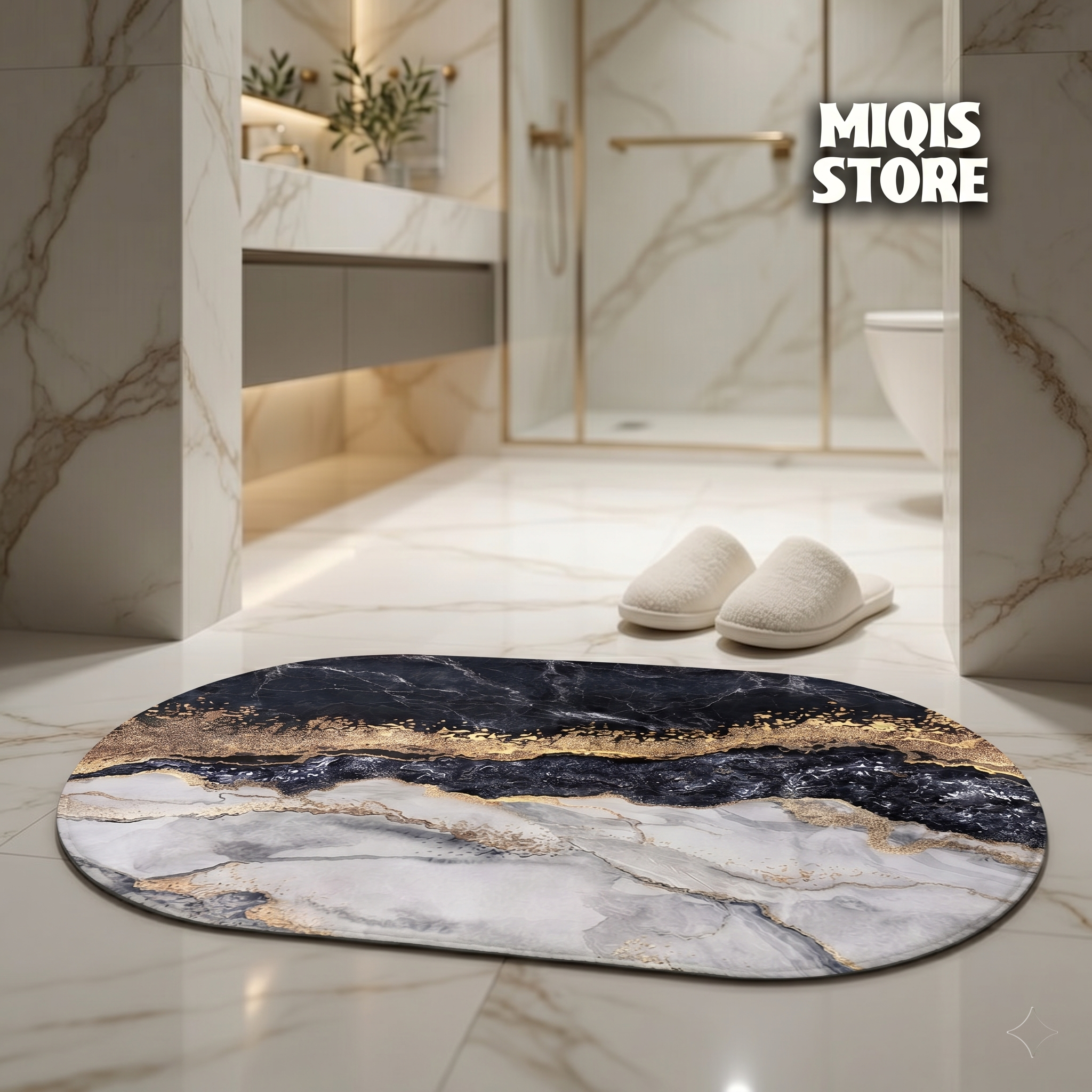 2 Pcs Medium Size Water Absorbent Anti-Slip Mat (2x1.25 ft))