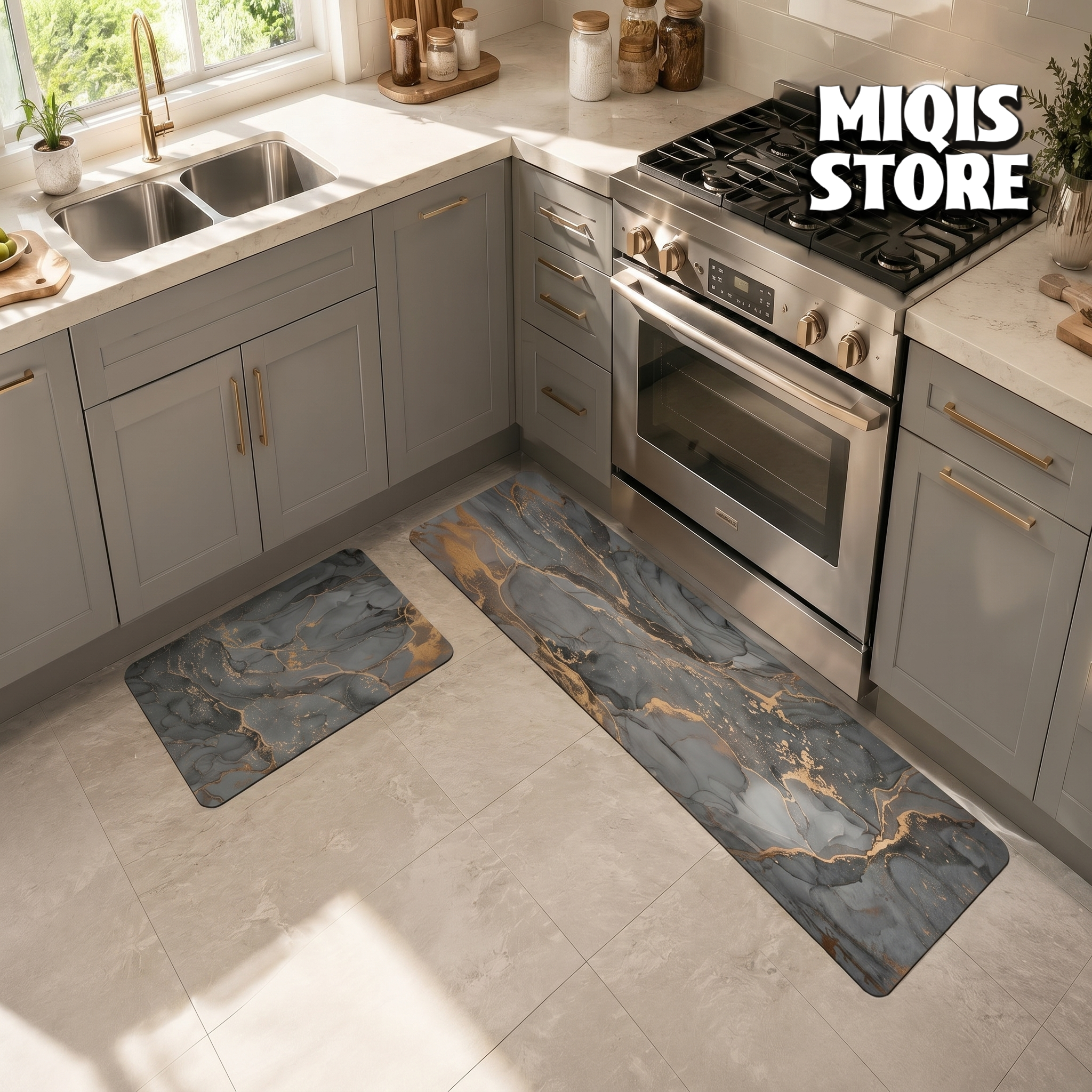 Anti Slip Water Absorbent Runner With Mat