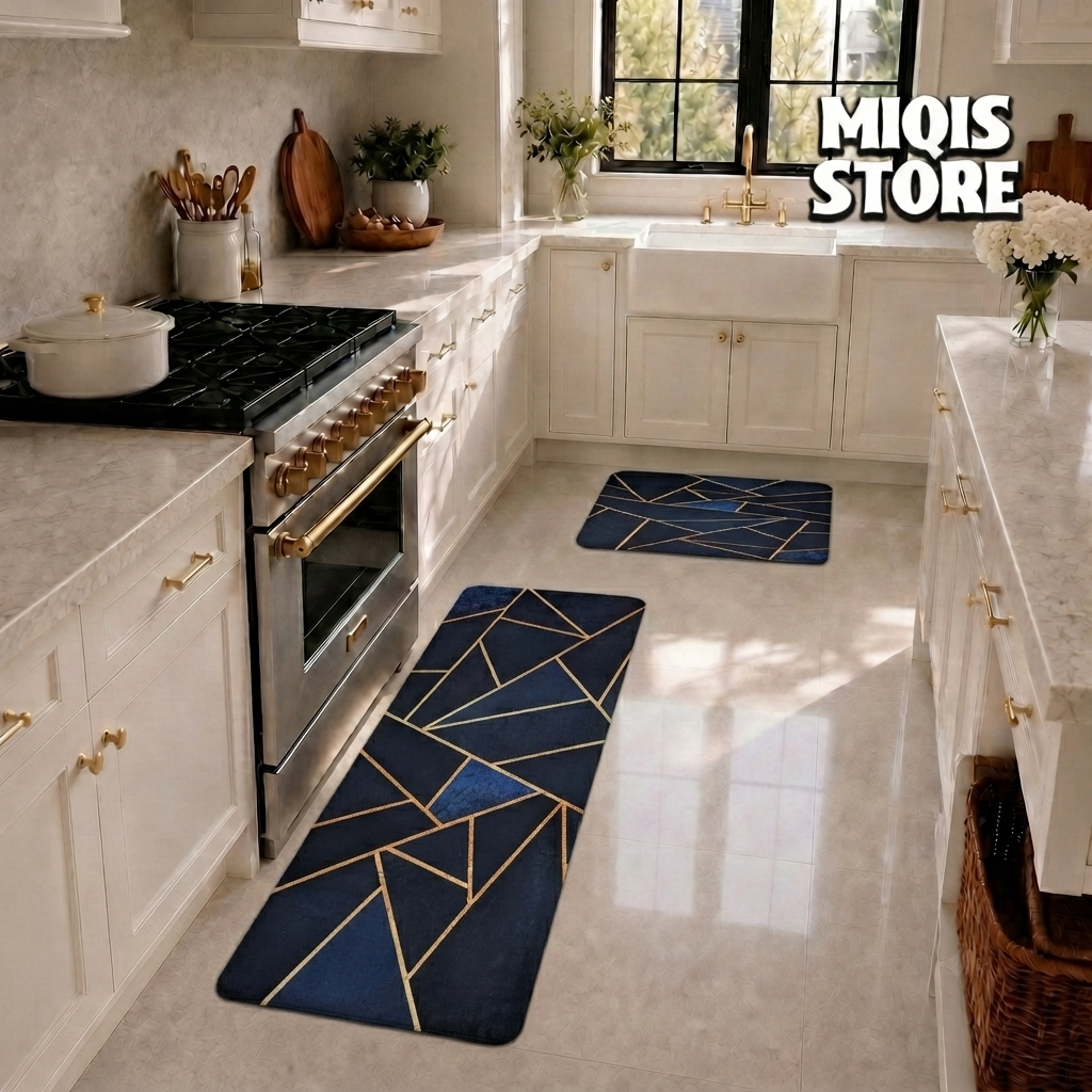 Anti Slip Water Absorbent Runner With Mat (Large Design 12)
