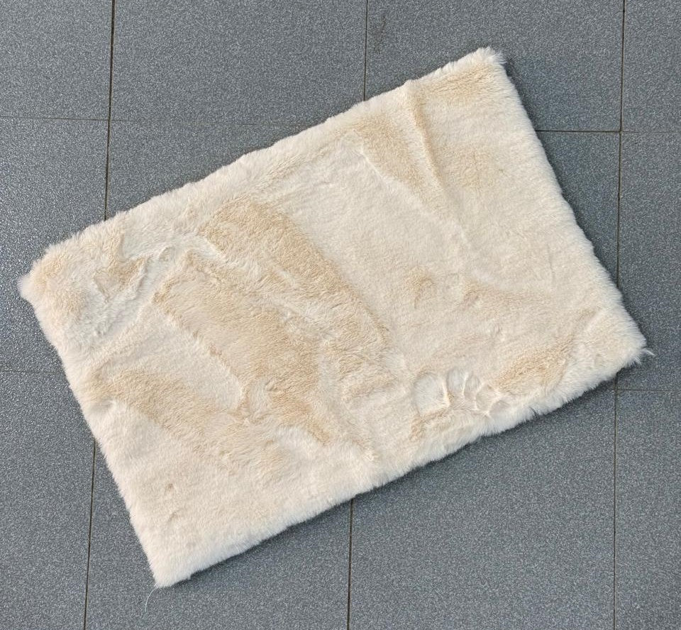 Rabbit Fur Mat Large Size 29x20 Inch