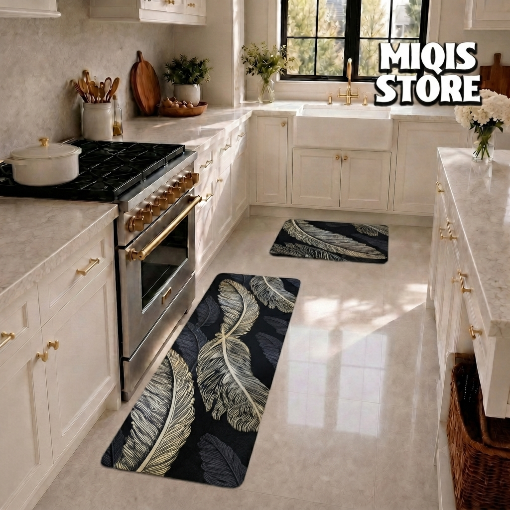 Anti Slip Water Absorbent Runner With Mat (Large Design 39)