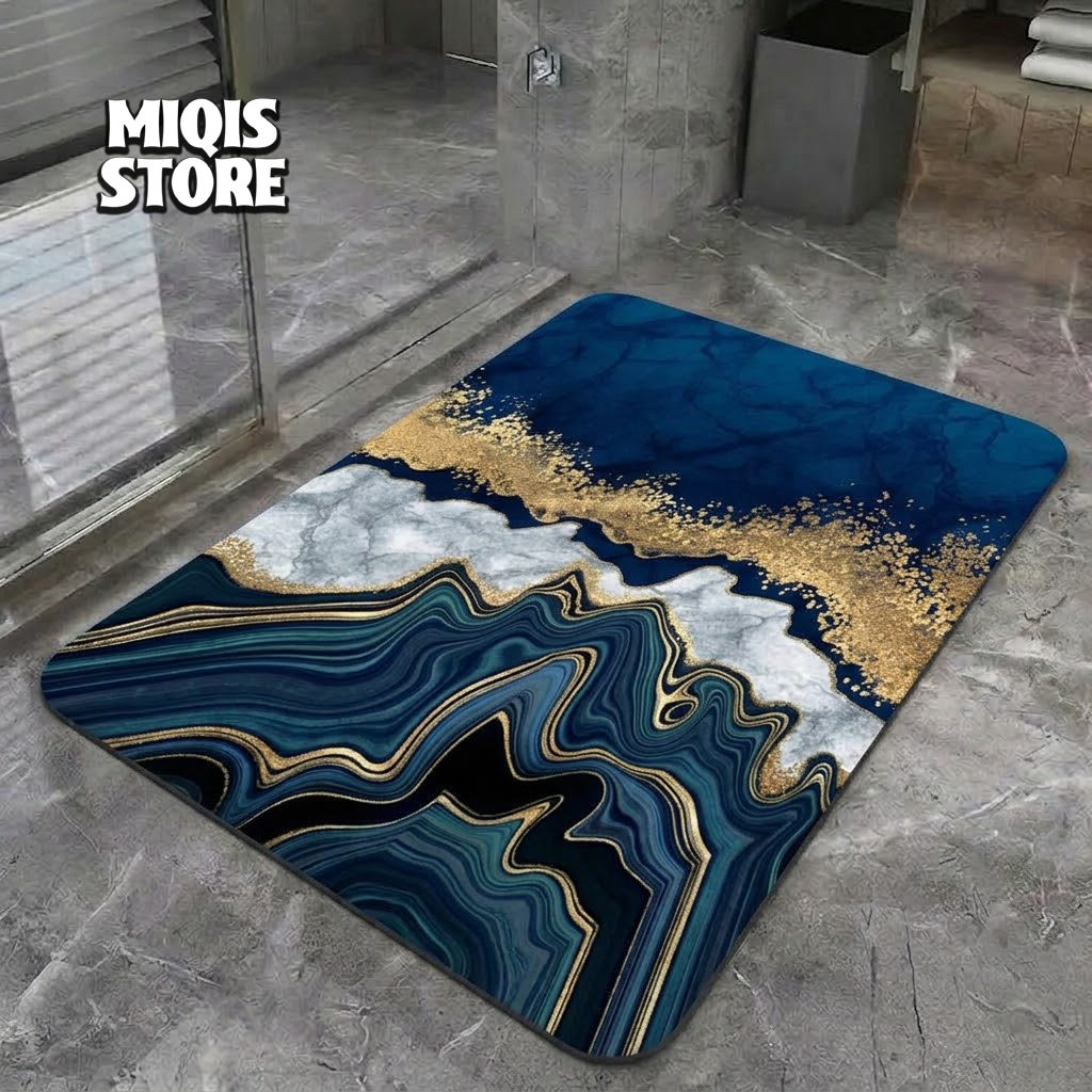 2 Pcs Water Absorbent Anti-Slip Mat (2x1.25 ft)