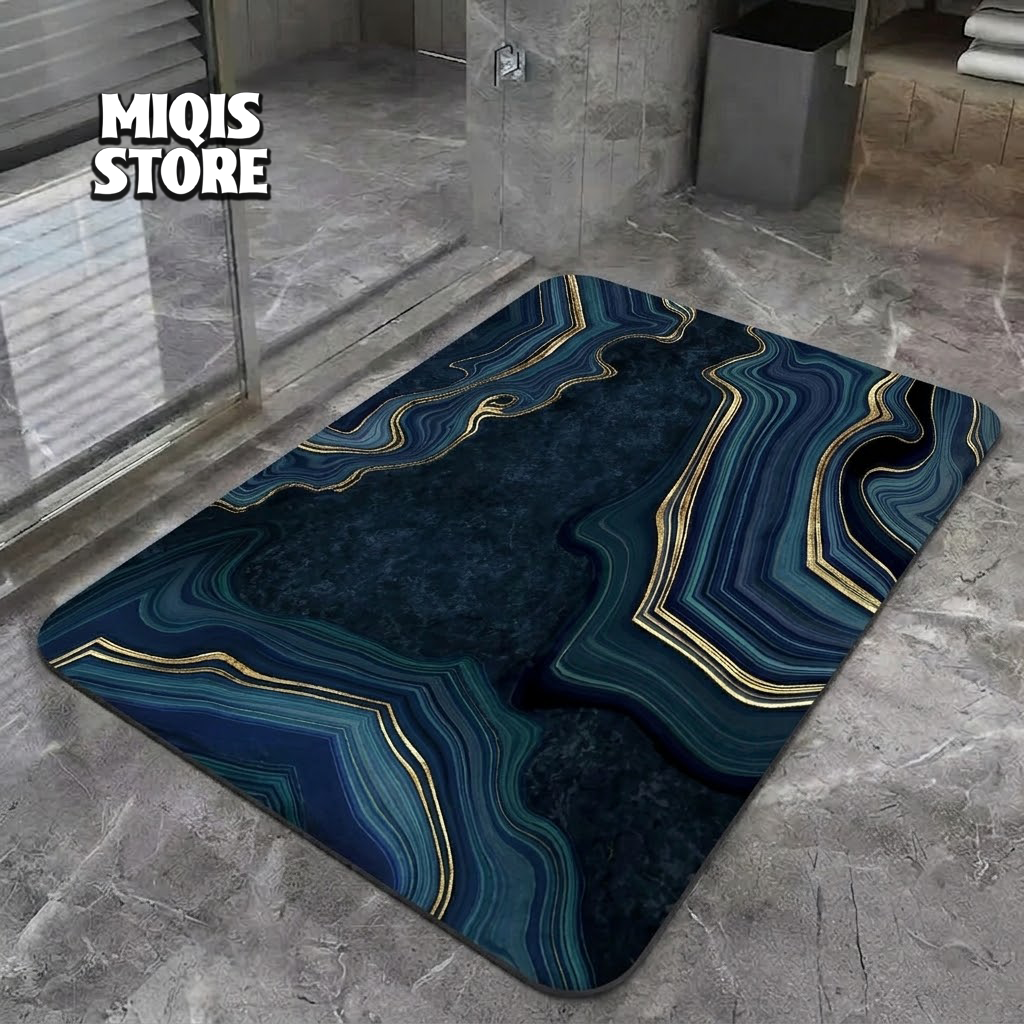 2 Pcs Water Absorbent Anti-Slip Mat (2x1.25 ft)