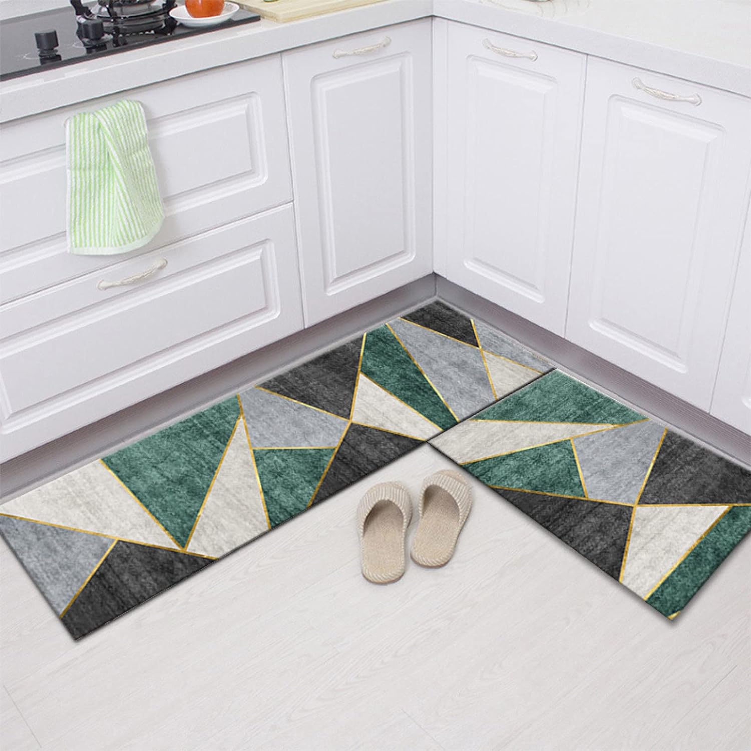 Anti Slip Water Absorbent Runner With Mat (Large Design 18)