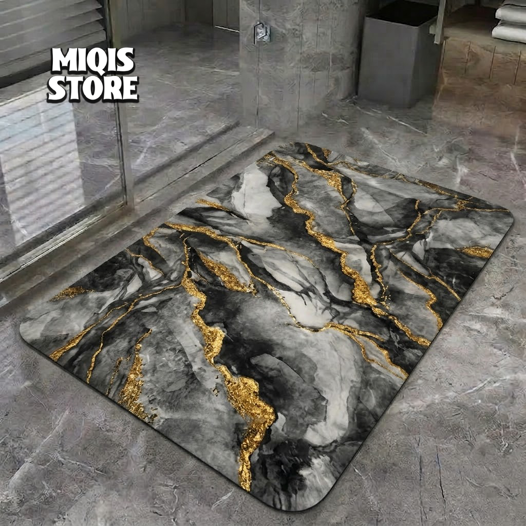 2 Pcs Large Size Water Absorbent Anti-Slip Mat (2.25x1.5 ft)