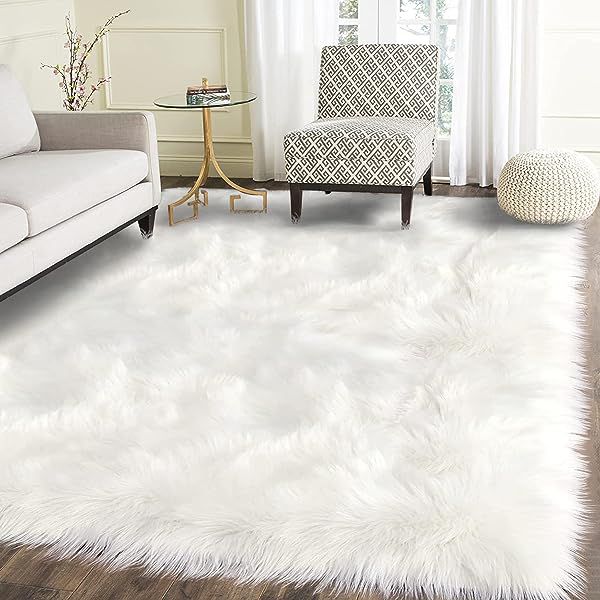 Sheep Fur Rug/Centerpiece 5.5x4 Ft