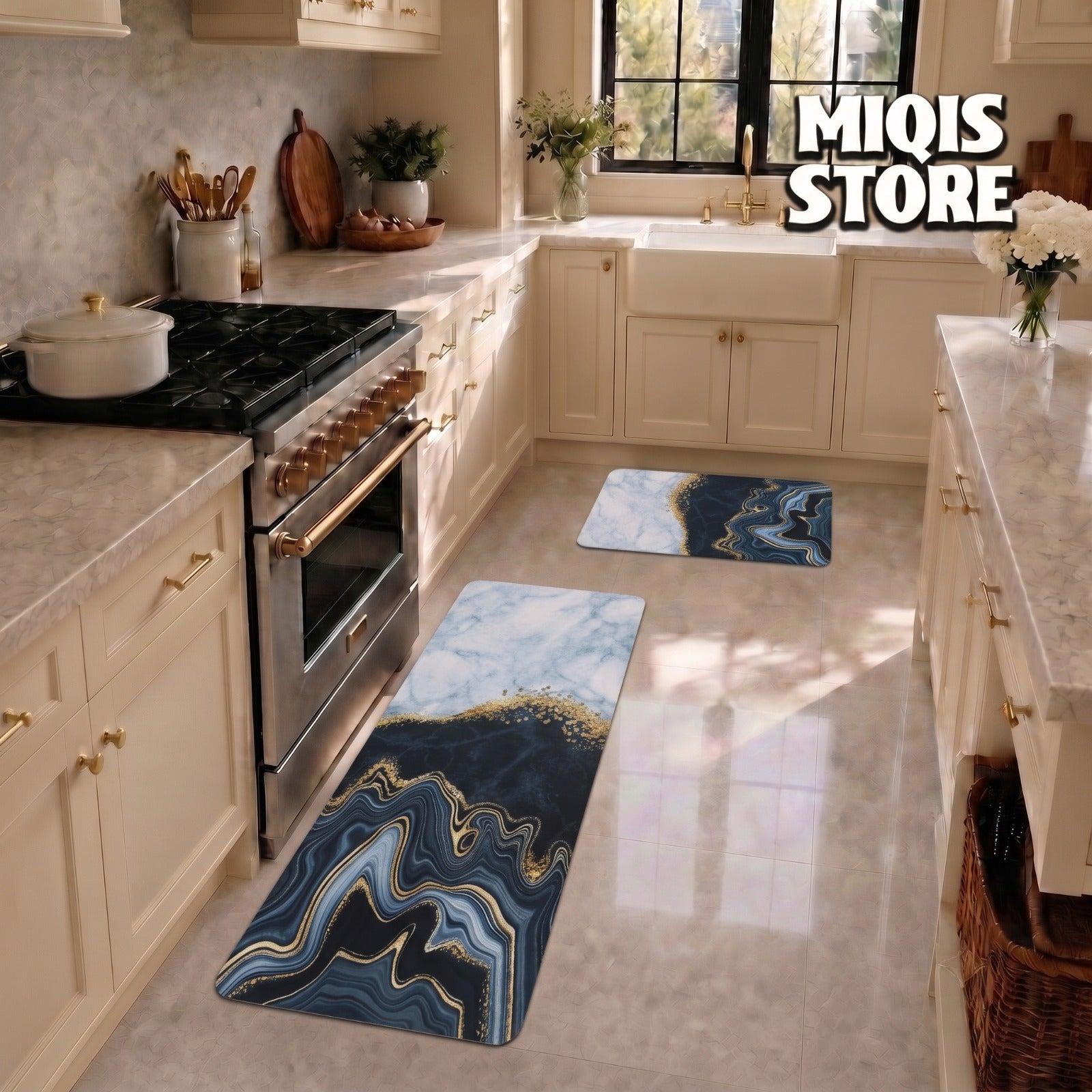 Anti Slip Water Absorbent Runner With Mat (Medium Design 77)