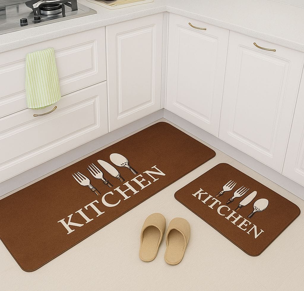 Medium Size Anti Slip Water Absorbent Runner With Mat (4x1.25 ft)