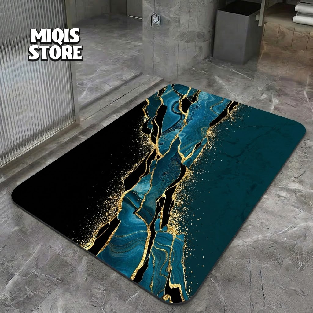 2 Pcs Water Absorbent Anti-Slip Mat (2x1.25 ft)