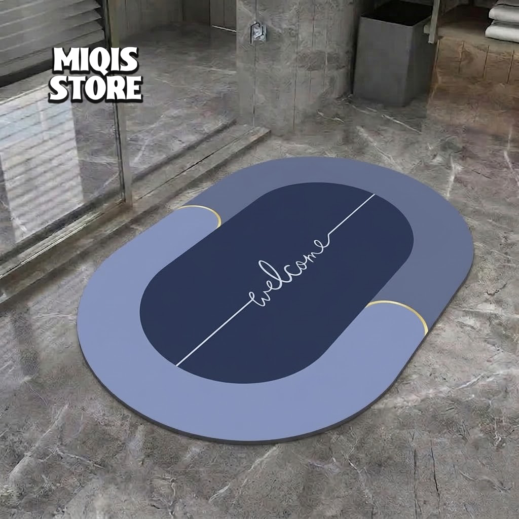 2 Pcs Large Size Water Absorbent Anti-Slip Mat (2.25x1.5 ft)