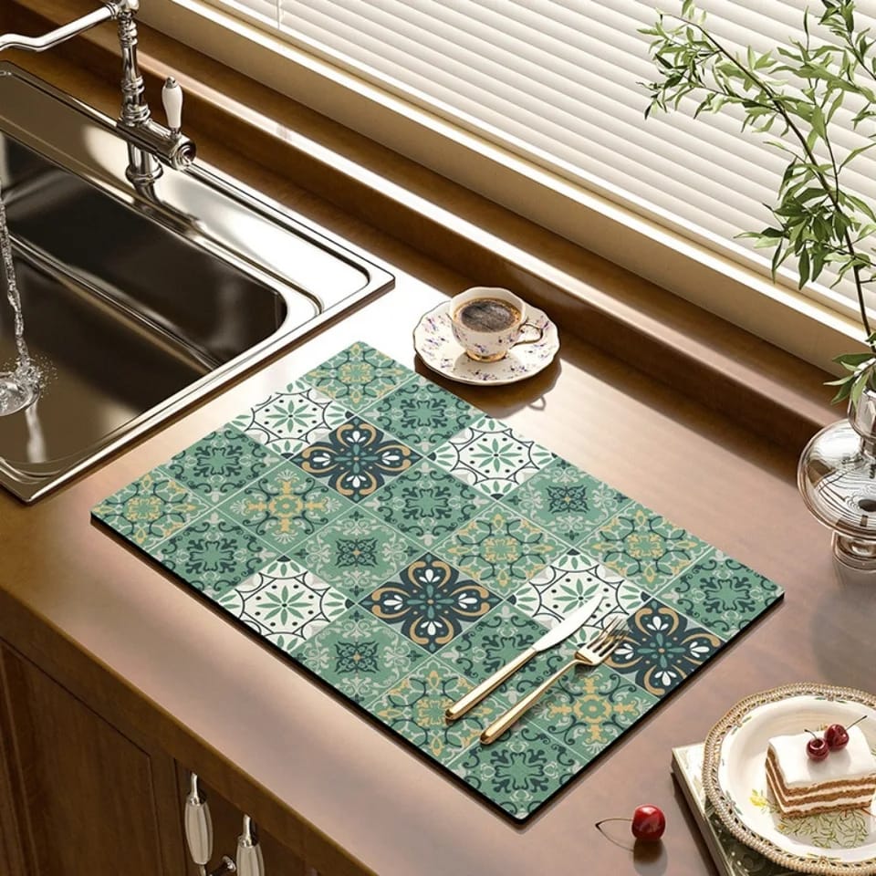 Dish Drying/Dining Table Mat (Q) (FREE DELIVERY😍)