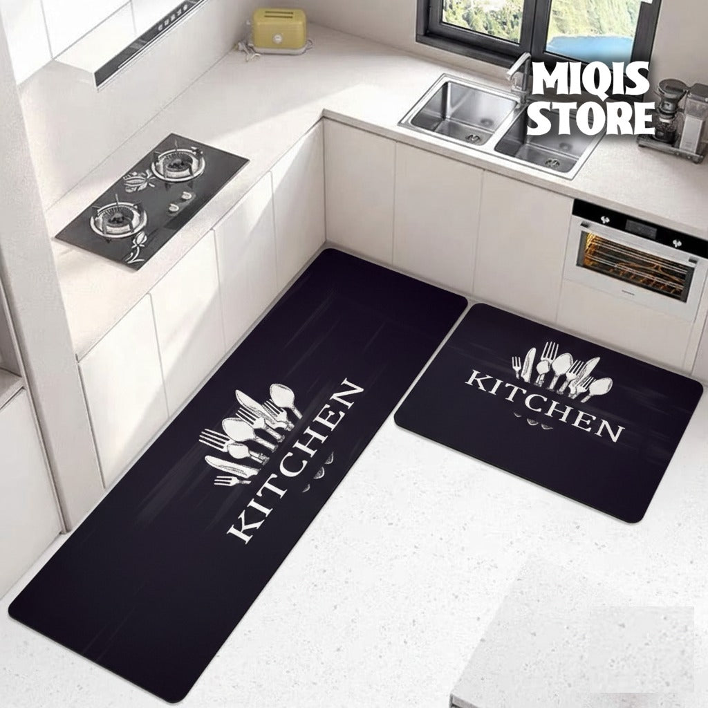 Anti Slip Water Absorbent Runner With Mat (Medium Design 58)