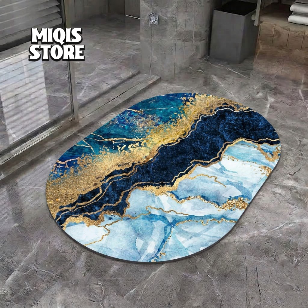 2 Pcs Large Size Water Absorbent Anti-Slip Mat (2.25x1.5 ft)