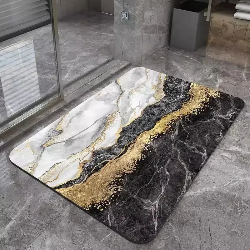 2 Pcs Water Absorbent Anti-Slip Mat (2x1.25 ft)