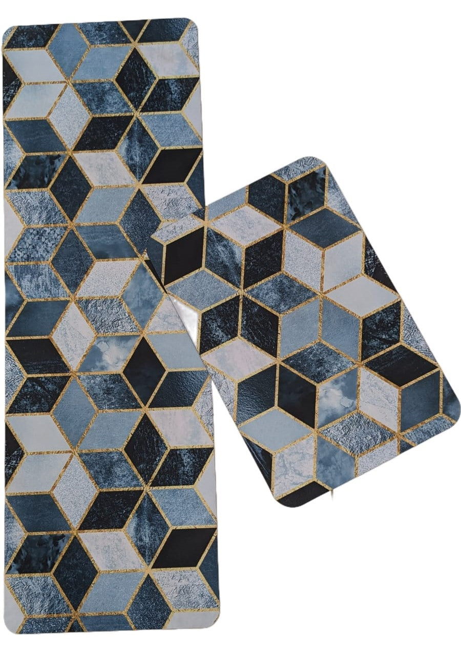 Anti Slip Water Absorbent Runner With Mat (Large Design 45)