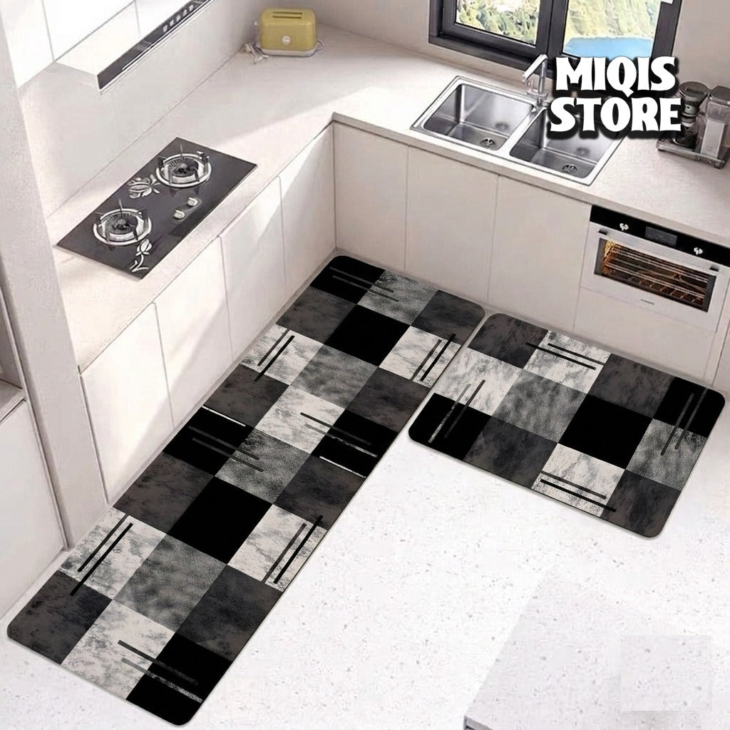 Anti Slip Water Absorbent Runner With Mat