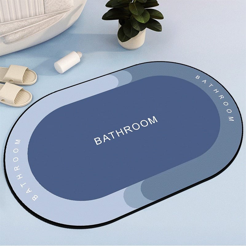 2 Pcs Large Size Water Absorbent Anti-Slip Mat (2.25x1.5 ft)