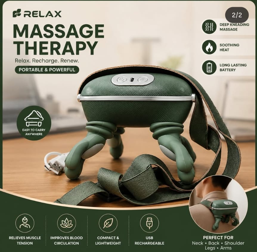 Rechargeable Body Massager for Neck, Back, Shoulders, Legs & Arms