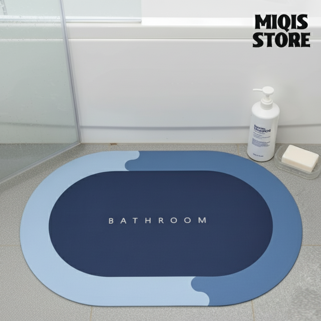 2 Pcs Medium Size Water Absorbent Anti-Slip Mat (2x1.25 ft)