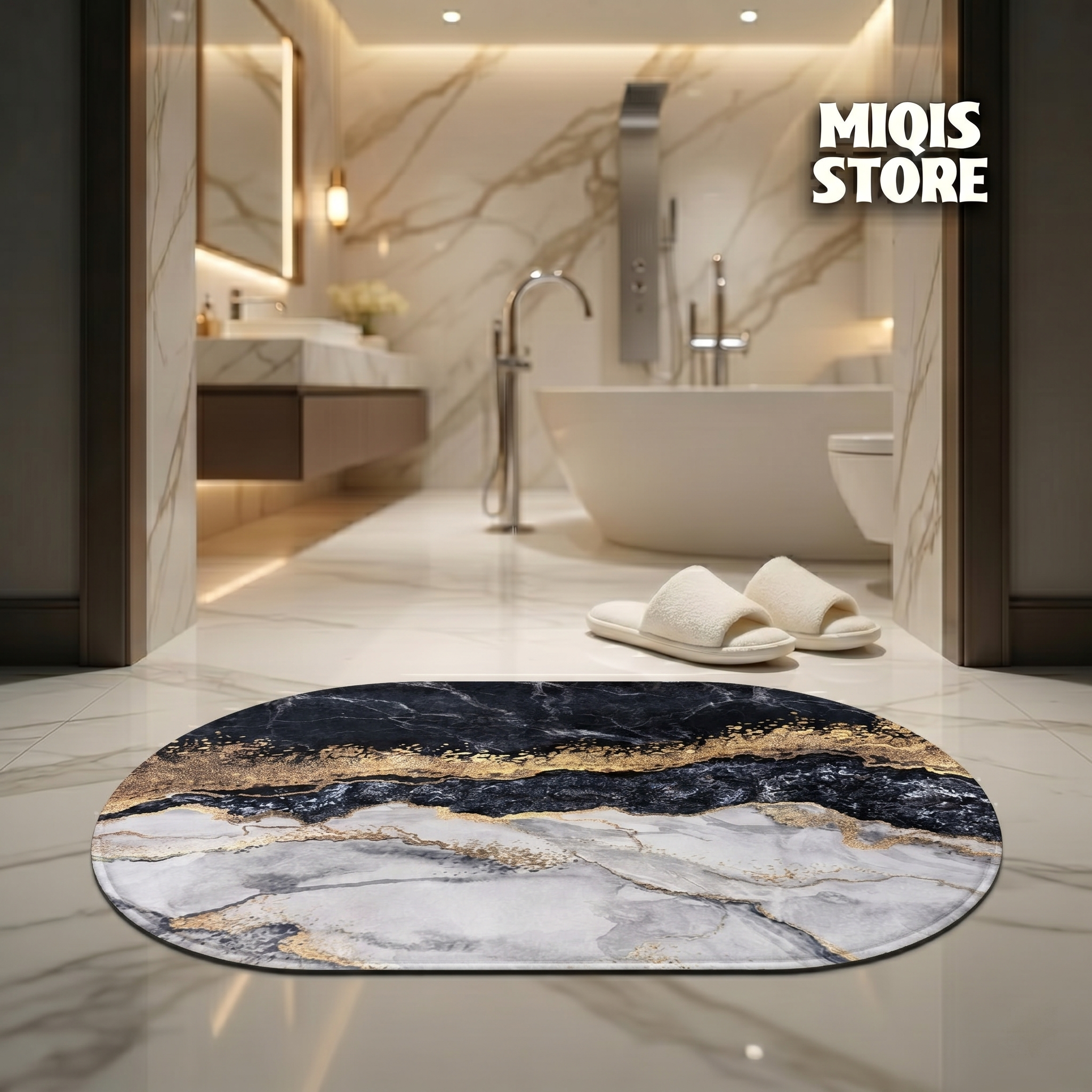 2 Pcs Large Size Water Absorbent Anti-Slip Mat (2.25x1.5 ft)