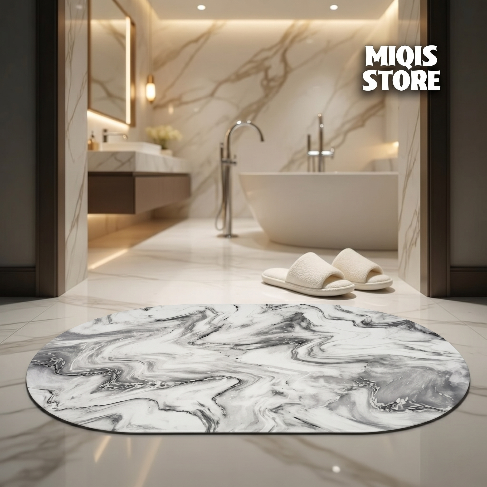 2 Pcs Large Size Water Absorbent Anti-Slip Mat (2.25x1.5 ft)