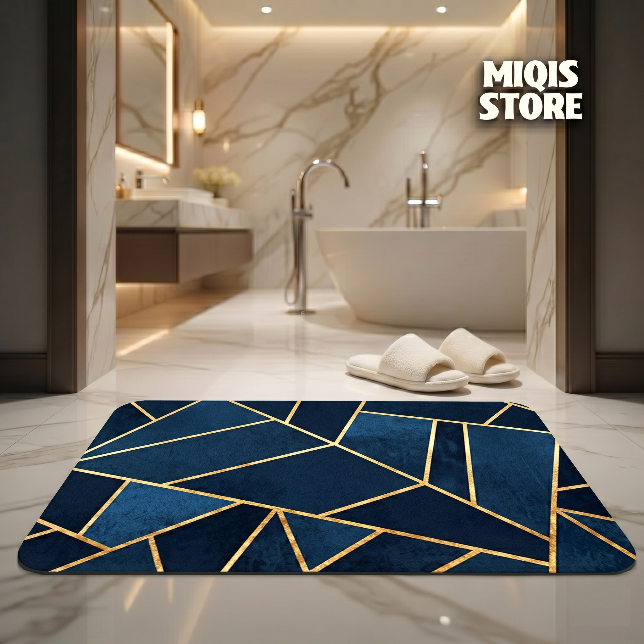 2 Pcs Large Size Water Absorbent Anti-Slip Mat (2.25x1.5 ft)