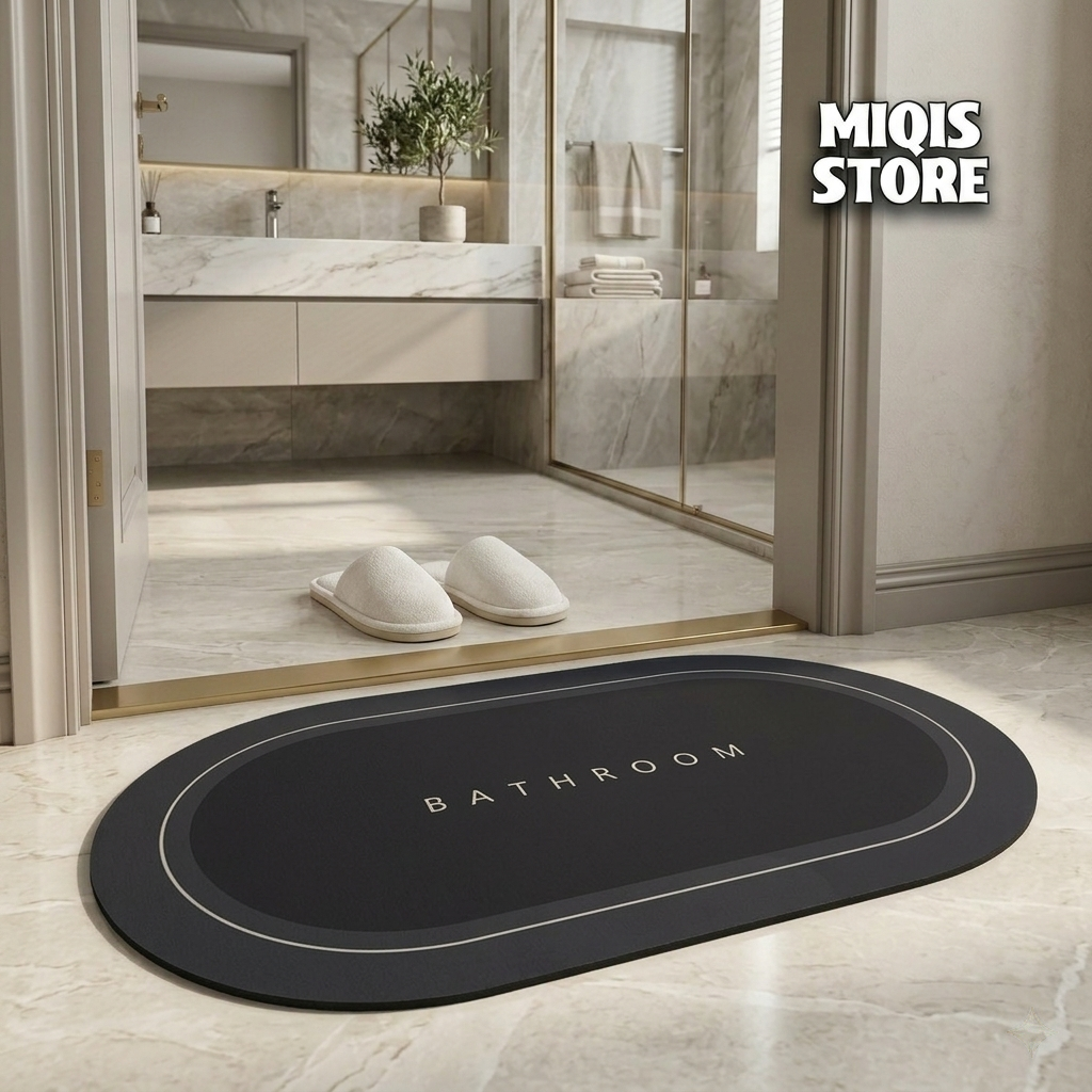 2 Pcs Large Size Water Absorbent Anti-Slip Mat (2.25x1.5 ft)