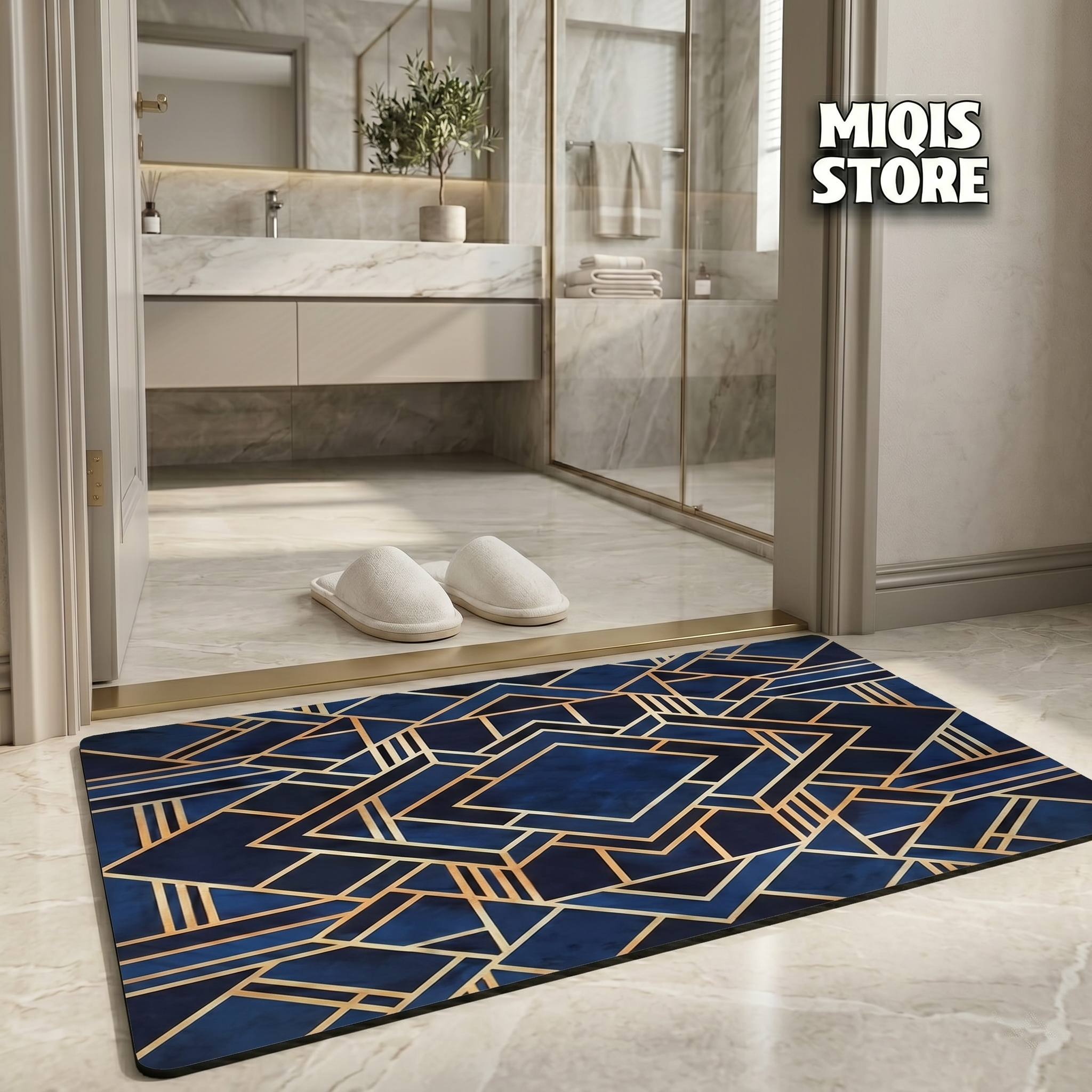 2 Pcs Medium Size Water Absorbent Anti-Slip Mat (2x1.25 ft)