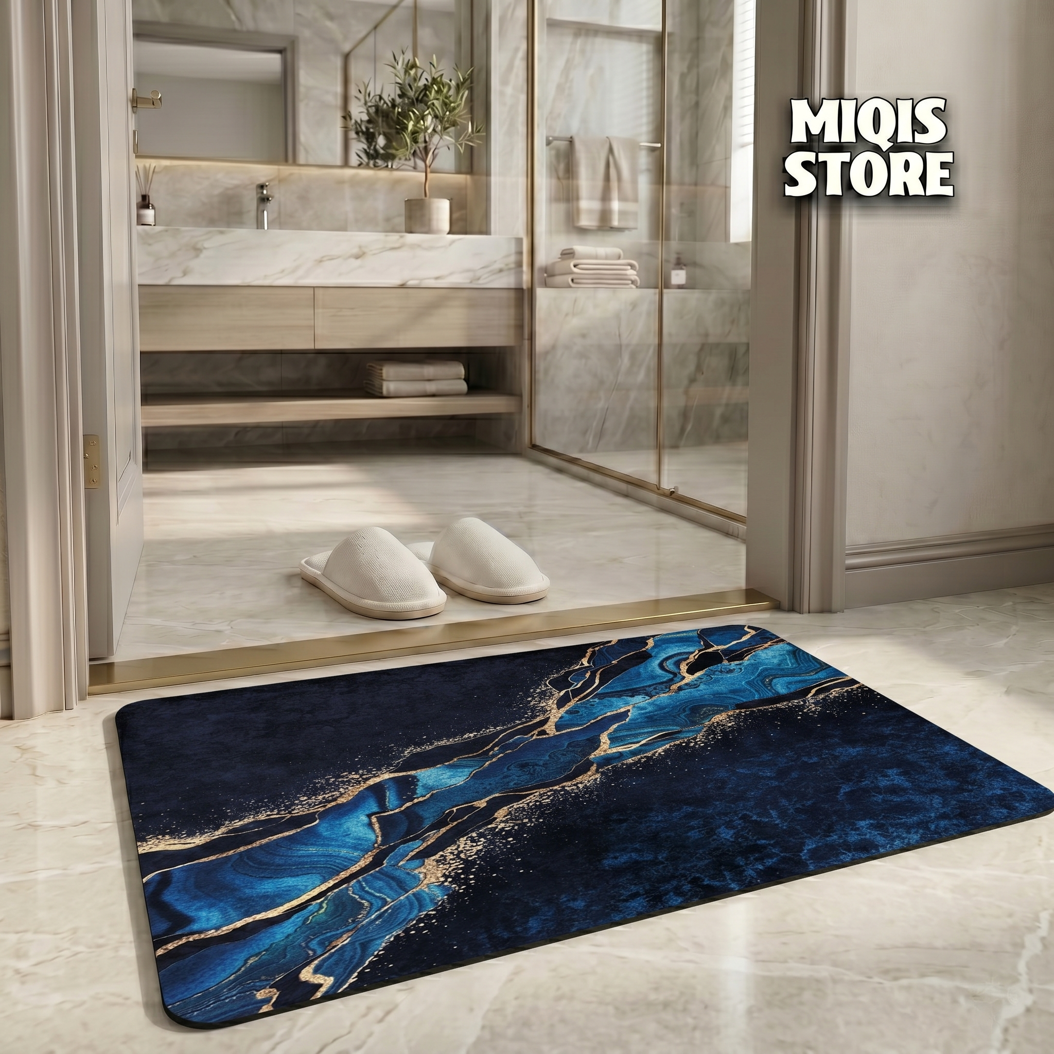 2 Pcs Large Size Water Absorbent Anti-Slip Mat (2.25x1.5 ft)