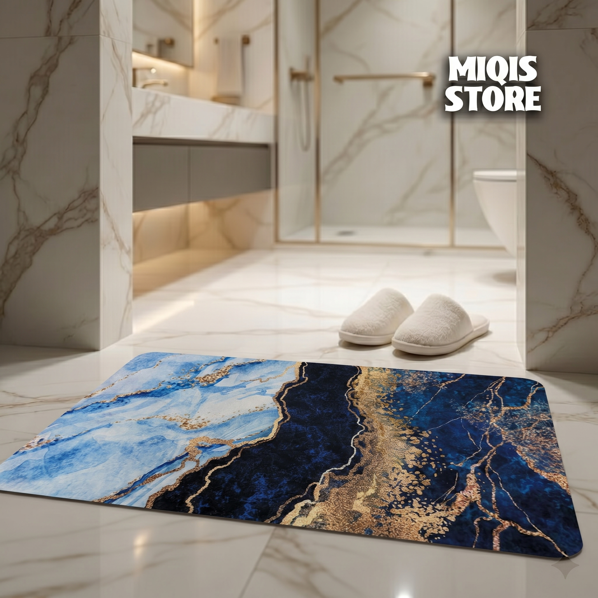 2 Pcs Large Size Water Absorbent Anti-Slip Mat (2.25x1.5 ft)