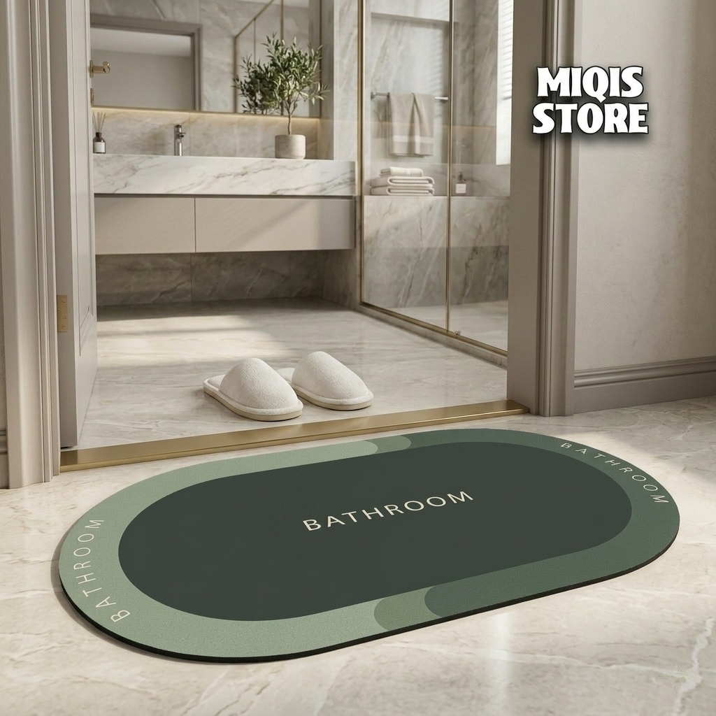 2 Pcs Medium Size Water Absorbent Anti-Slip Mat (2x1.25 ft)