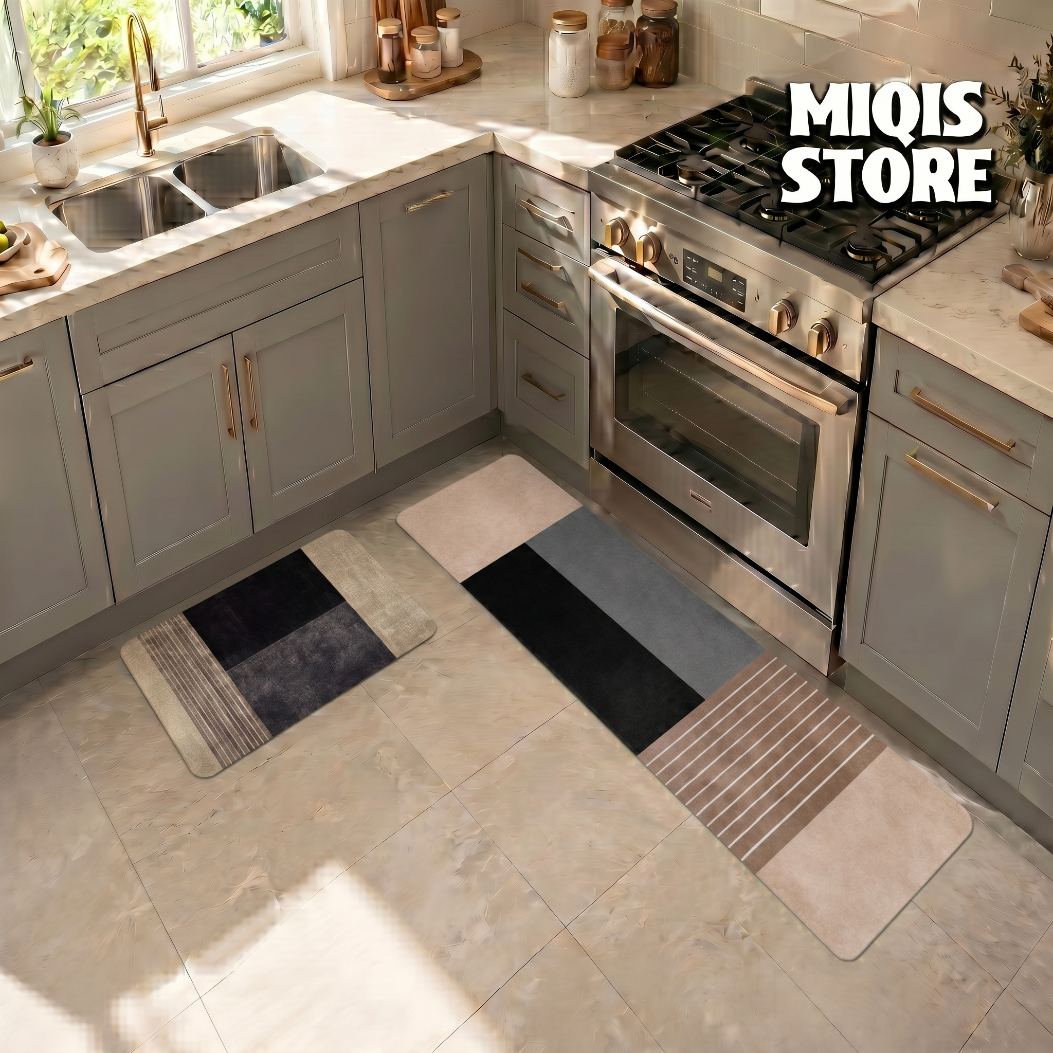 Anti Slip Water Absorbent Runner With Mat