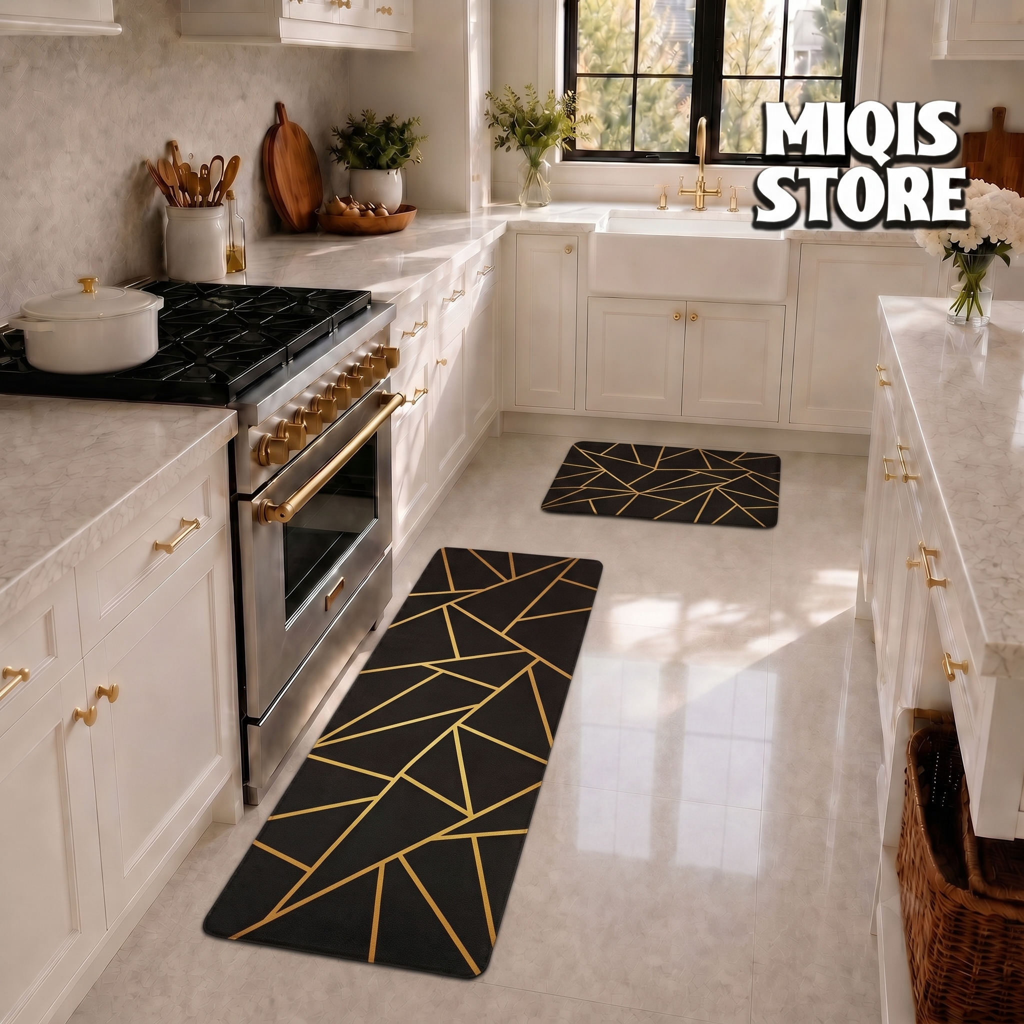 Anti Slip Water Absorbent Runner With Mat (Large Design 19)