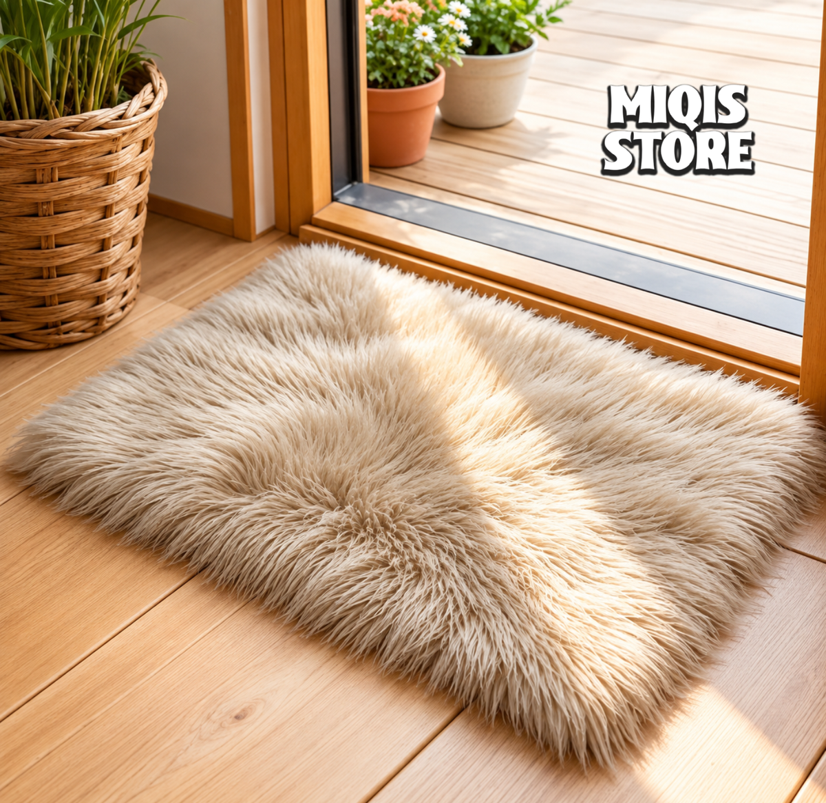 Sheep Fur Mat Medium Size 24x16 Inches