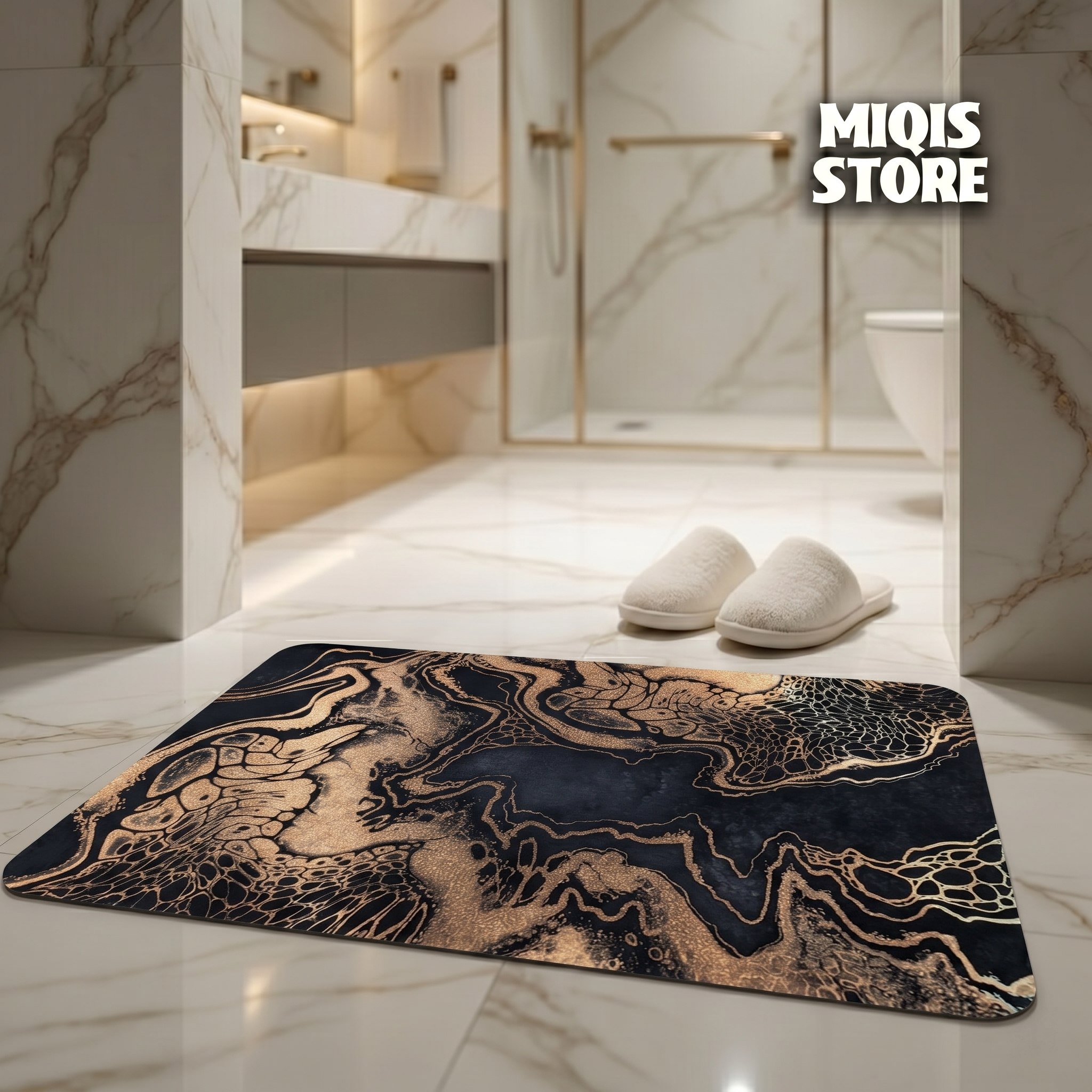 2 Pcs Water Absorbent Anti-Slip Mat (2x1.25 ft)