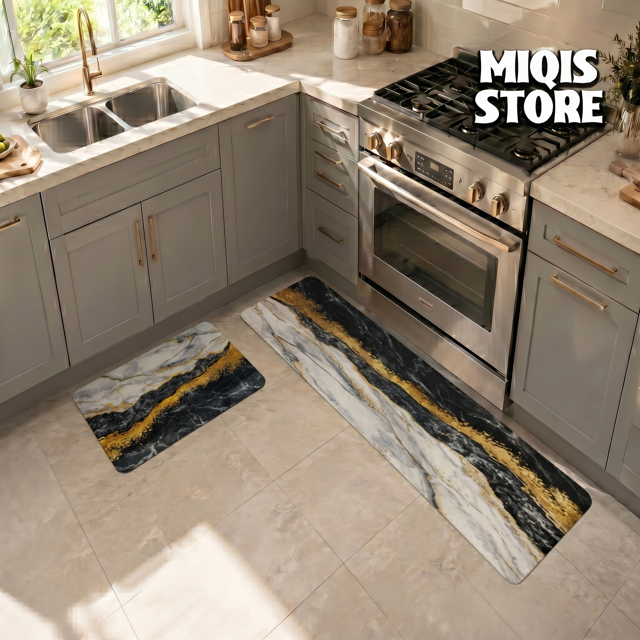 Anti Slip Water Absorbent Runner With Mat