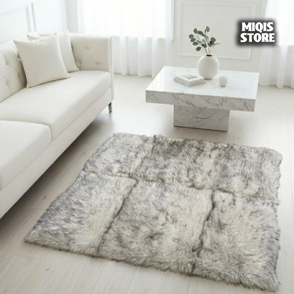 Sheep Fur Rug/Centerpiece 3.28x3.28 Ft