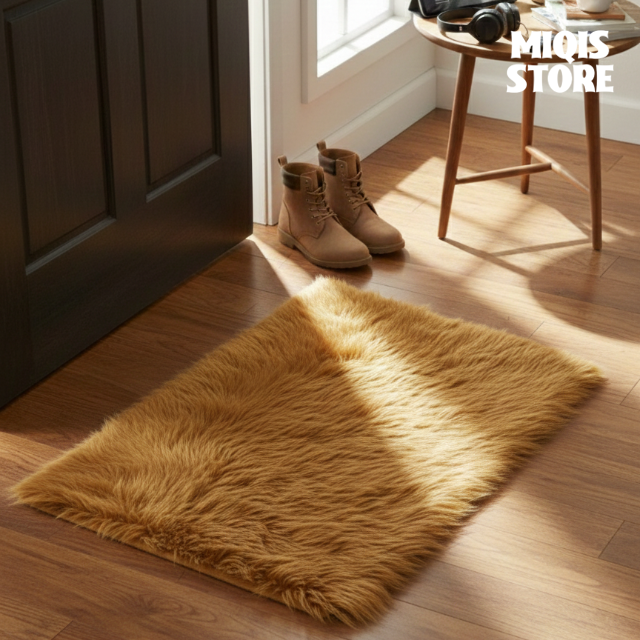 Sheep Fur Mat Medium Size 24x16 Inches