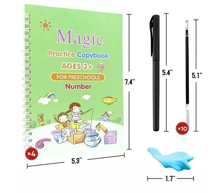 Magic Book Pack Of 4 pcs With 10 Refill